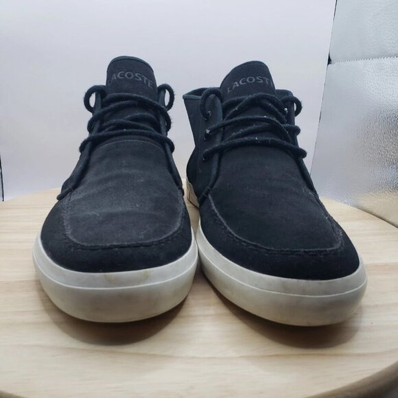 Shoes Universal Men siz 11 Lacoste Sevrin Mid 732CAM0087024 Black - Picture 4 of 6